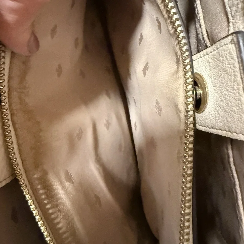 KATE SPADE‎ Jackson Satchel Bag Medium Tote Pebble Leather Grey Removable Strap
